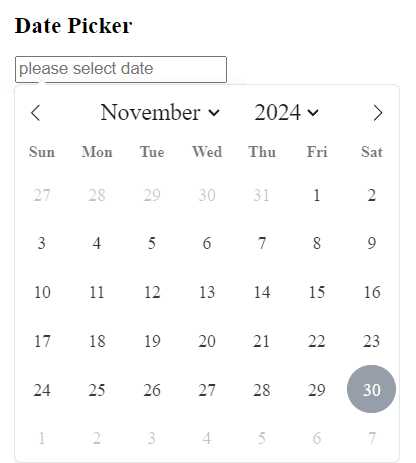 datepicker